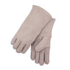 Gray Value-Priced Split Cowhide Stick Glove